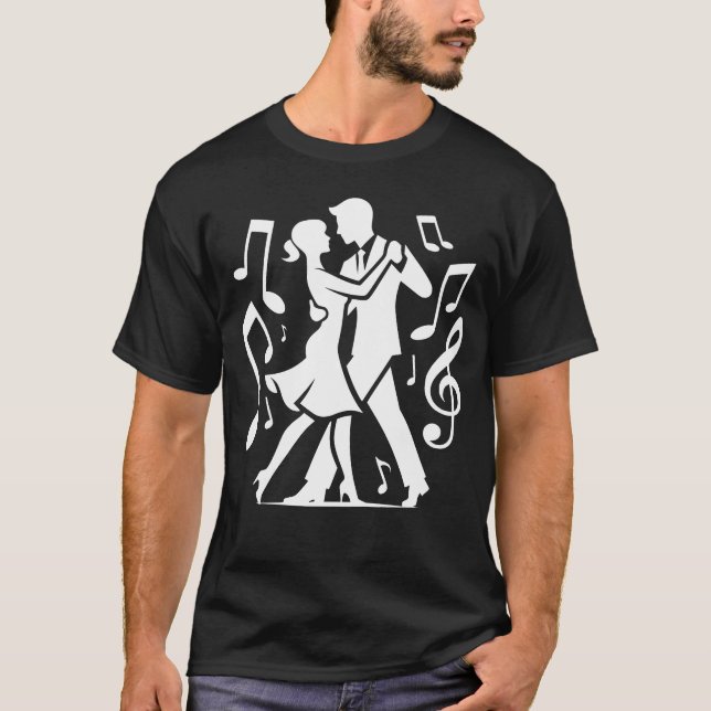 Camiseta Pareja Baile Swing Dance Lindy Hop Amantes (Anverso)