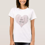Camiseta Pareja boda se une en el corazón<br><div class="desc">Diseñado para su compromiso o boda. Manténgalo sencillo con este tejido satinado que cubre todo el fondo. Añade tu mensaje de texto,  información o una foto. ¡Haga clic en el botón PERSONALIZAR para comenzar! ~~ Gracias por visitar los diseños de Gravityx9.</div>