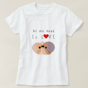 Camiseta Pareja Caracol Camiseta Regalo de Amor -