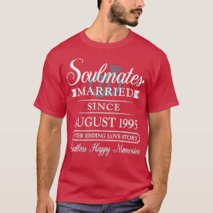 Camiseta Pareja Casada Desde Agosto De 1995, 27ª Boda Ann