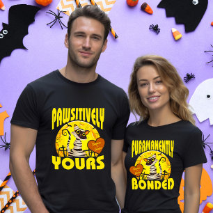 Camiseta Pareja coincidente con nombres de momias de gatos 