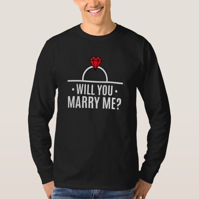 Camiseta Pareja comprometida casada - Cásese con mi Boda (Anverso)