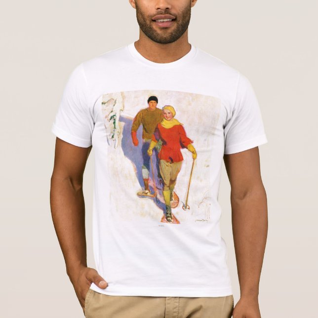 Camiseta Pareja con zapatos de nieve de McClelland Barclay (Anverso)