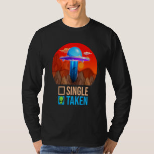 Camiseta Pareja Cuta Sencilla O Tomada Alien UFO Valentine'