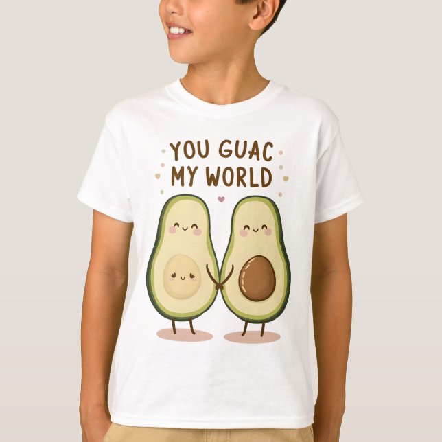 Camiseta Pareja Cute Aguacate (Anverso)