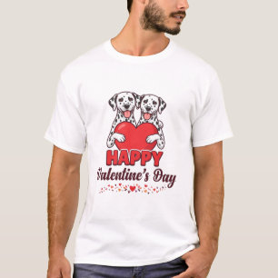 Camiseta Pareja dálmata Feliz día de San Valentín Amor