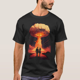 Camiseta Pareja de amor frente a la explosión de bomba atóm