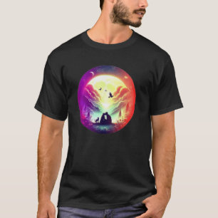 Camiseta pareja de amor lunar