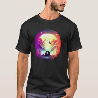 Camiseta pareja de amor lunar