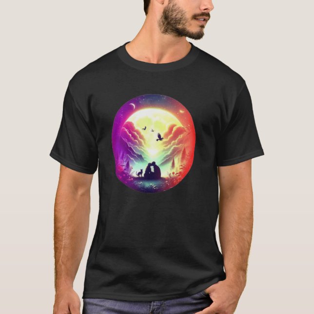 Camiseta pareja de amor lunar (Anverso)