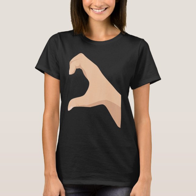 Camiseta Pareja de amor media izquierda mano izquierda Cami (Anverso)