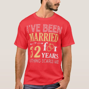 Camiseta Pareja de anillos He estado casado durante 32 años