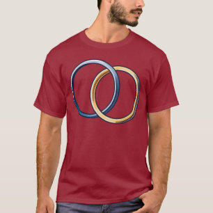 Camiseta Pareja de anillos unidos de hombres oscuro