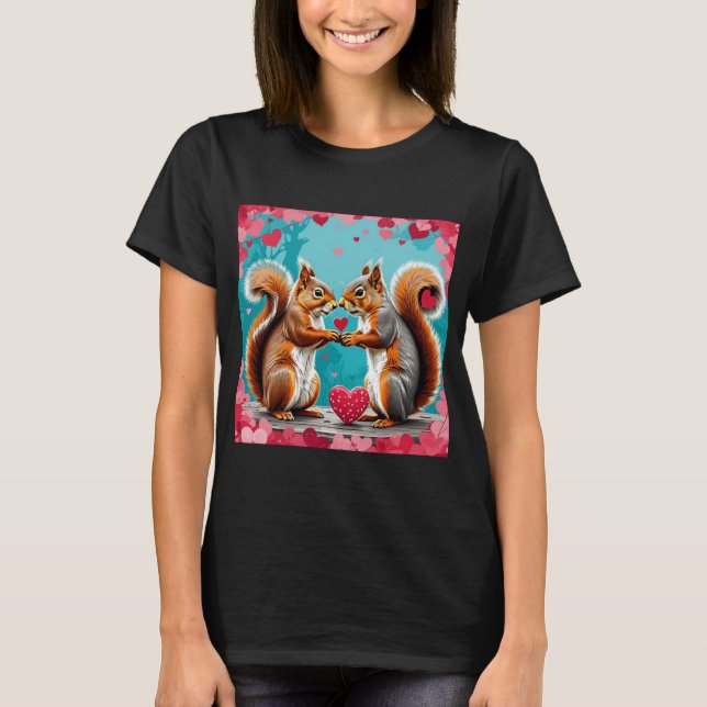 Camiseta Pareja de ardillas enamoradas (Anverso)
