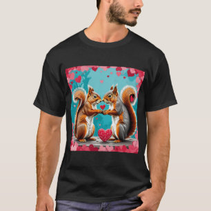 Camiseta Pareja de ardillas enamoradas