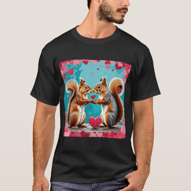 Camiseta Pareja de ardillas enamoradas (Anverso)