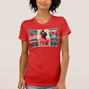 Camiseta Pareja de baile de mediados de siglo de San Valent