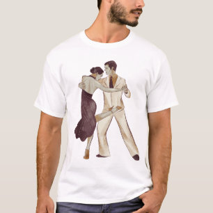 Camiseta Pareja de baile de tango elegante diseño.