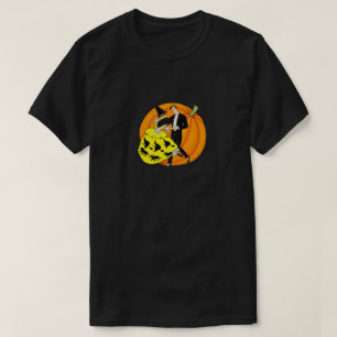 Camiseta Pareja de baile vintage de Halloween con calabaza