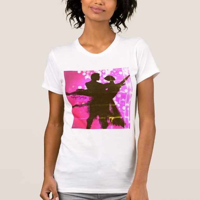 Camiseta Pareja de ballet con angustia rosa (Anverso)