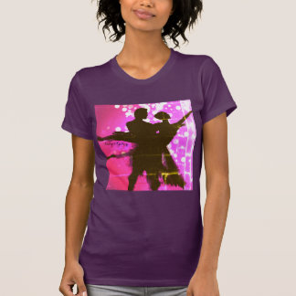 Camiseta Pareja de ballet con angustia rosa