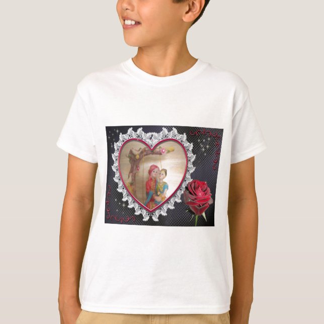 Camiseta Pareja de Bodas asiáticos en imagen de arte de rem (Anverso)