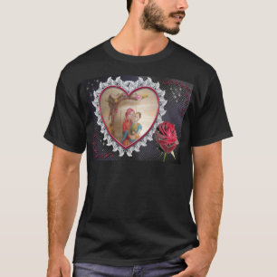 Camiseta Pareja de Bodas asiáticos en imagen de arte de rem