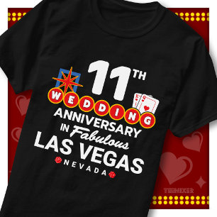 Camiseta Pareja de Bodas del 11º Aniversario de Fabuloso La