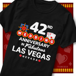 Camiseta Pareja de bodas del 42º aniversario fabuloso de La