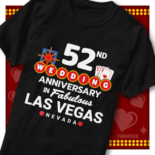 Camiseta Pareja de bodas del 52º aniversario fabuloso de La