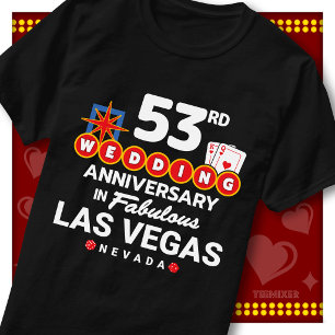 Camiseta Pareja de bodas del 53º aniversario fabuloso de La
