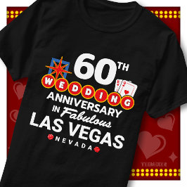 Camiseta Pareja de bodas del 60 aniversario fabuloso de Las