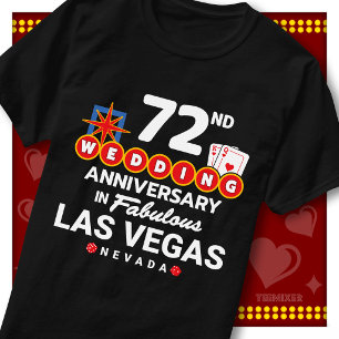 Camiseta Pareja de bodas del 72º aniversario fabuloso de La