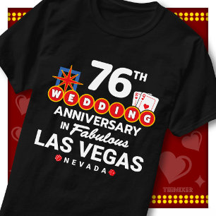 Camiseta Pareja de bodas del 76º aniversario fabuloso de La