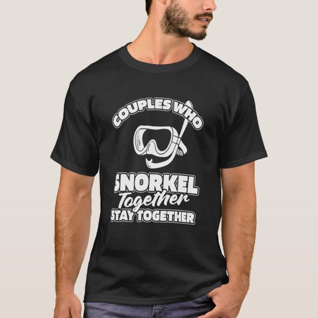Camiseta Pareja de buceo buceo Snorkel Snorkel (Anverso)