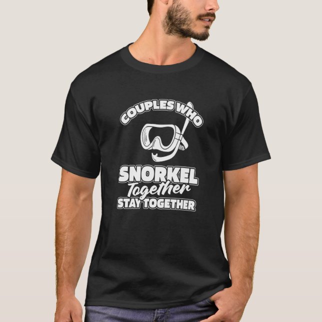 Camiseta Pareja de buceo buceo Snorkel Snorkel (Anverso)