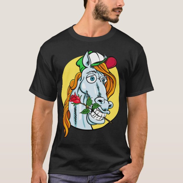 Camiseta Pareja de caballo fría (Anverso)