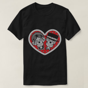 Camiseta Pareja de cráneo de azúcar