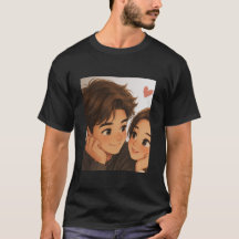Pareja de dibujos animados linda