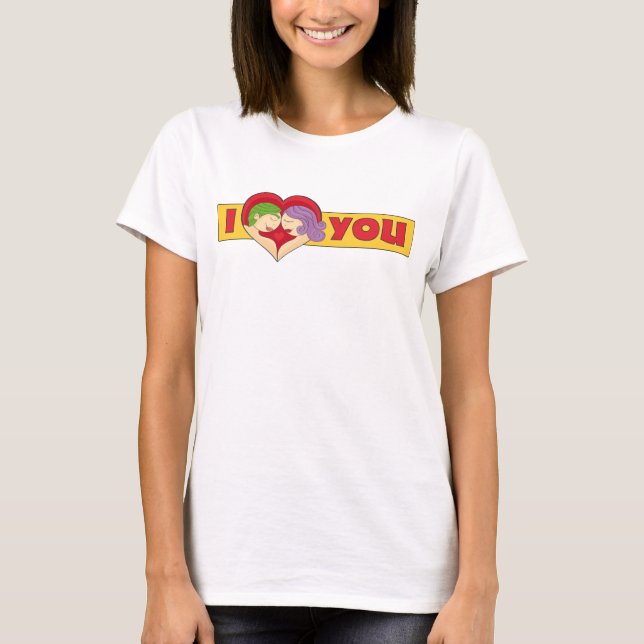 Camiseta Pareja de enamorados (Anverso)