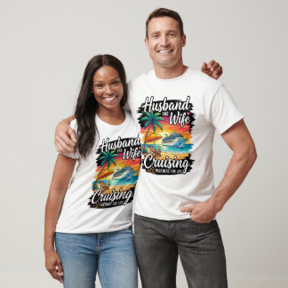 Camiseta Pareja de Esposos Compañeros de Crucero de por Vid