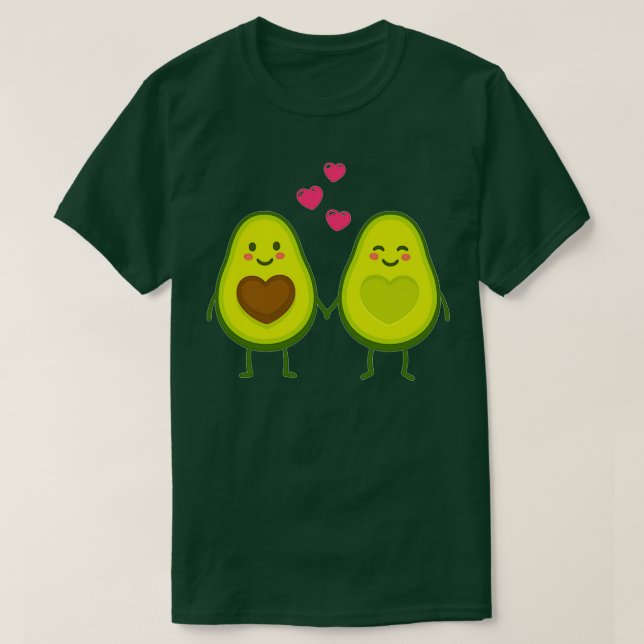 Camiseta Pareja de frutas aguacate (Diseño del anverso)