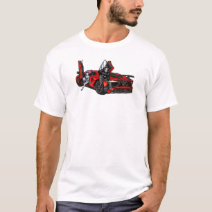 Camiseta Pareja de gánsteres de anime genial con supercoche
