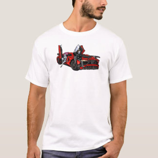 Camiseta Pareja de gánsteres de anime genial con supercoche