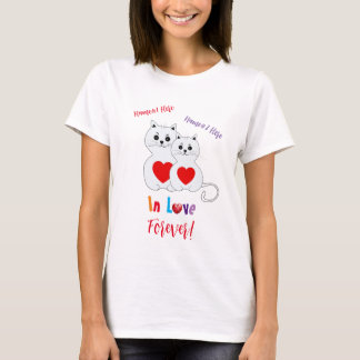 Camiseta Pareja de gato personalizada para El día de San Va