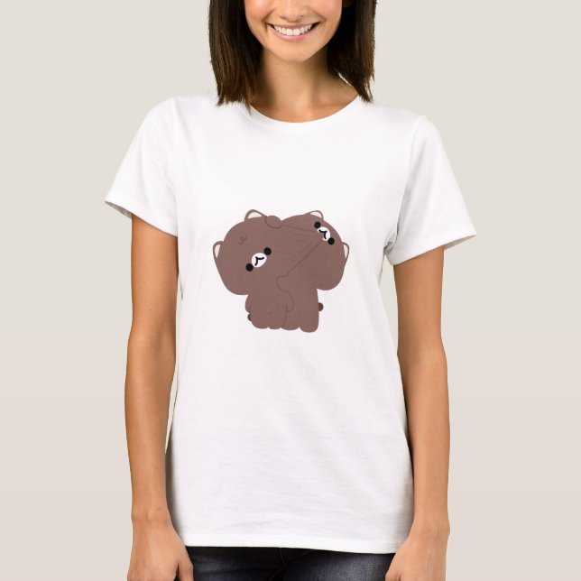 Camiseta Pareja de gatos birmana (Anverso)