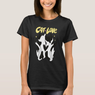 Camiseta Pareja De Gatos Cuddling Cats De Amor