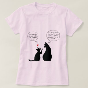 Camiseta Pareja de gatos hablando de matrimonio T-Shirt