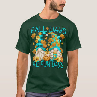 Camiseta Pareja De Gnome De Otoño Para Gardener Graciosa Ca