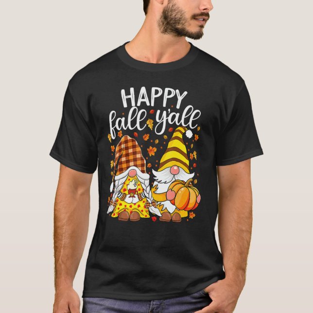 Camiseta Pareja De Gnomes Cuidados Con Especie De Calabaza  (Anverso)